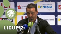Conférence de presse FC Sochaux-Montbéliard - Nîmes Olympique (2-0) : Olivier ECHOUAFNI (FCSM) - José  PASQUALETTI (NIMES) - 2014/2015