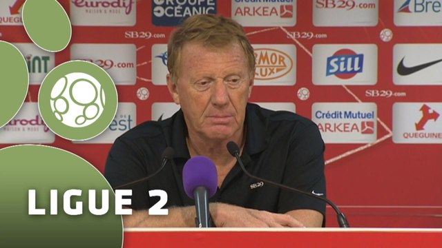 Conférence de presse Stade Brestois 29 - AC Arles Avignon (1-0) : Alex DUPONT (SB29) - Franck DUMAS (ACA) - 2014/2015