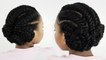 Goddess Braids Pinwheel Bun: Under Braid Hairstyles for Black Women Tutorial Part 3 of 5