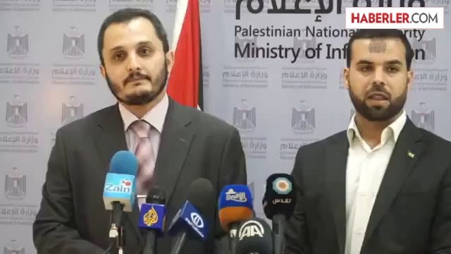 Filistin Hükümeti'nin Basın Bürosu Başkanı el-Gusayn basın toplantısı-