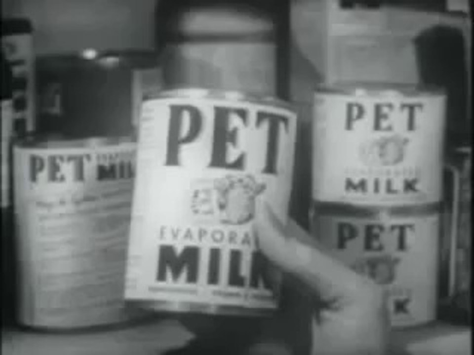 PET EVAPORATED CANNED MILK COMMERCIAL ~ DELICIOUS PECAN PIE BEING MADE WITH PET MILK