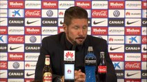 Diego Simeone valora el punto conseguido ante el Celta
