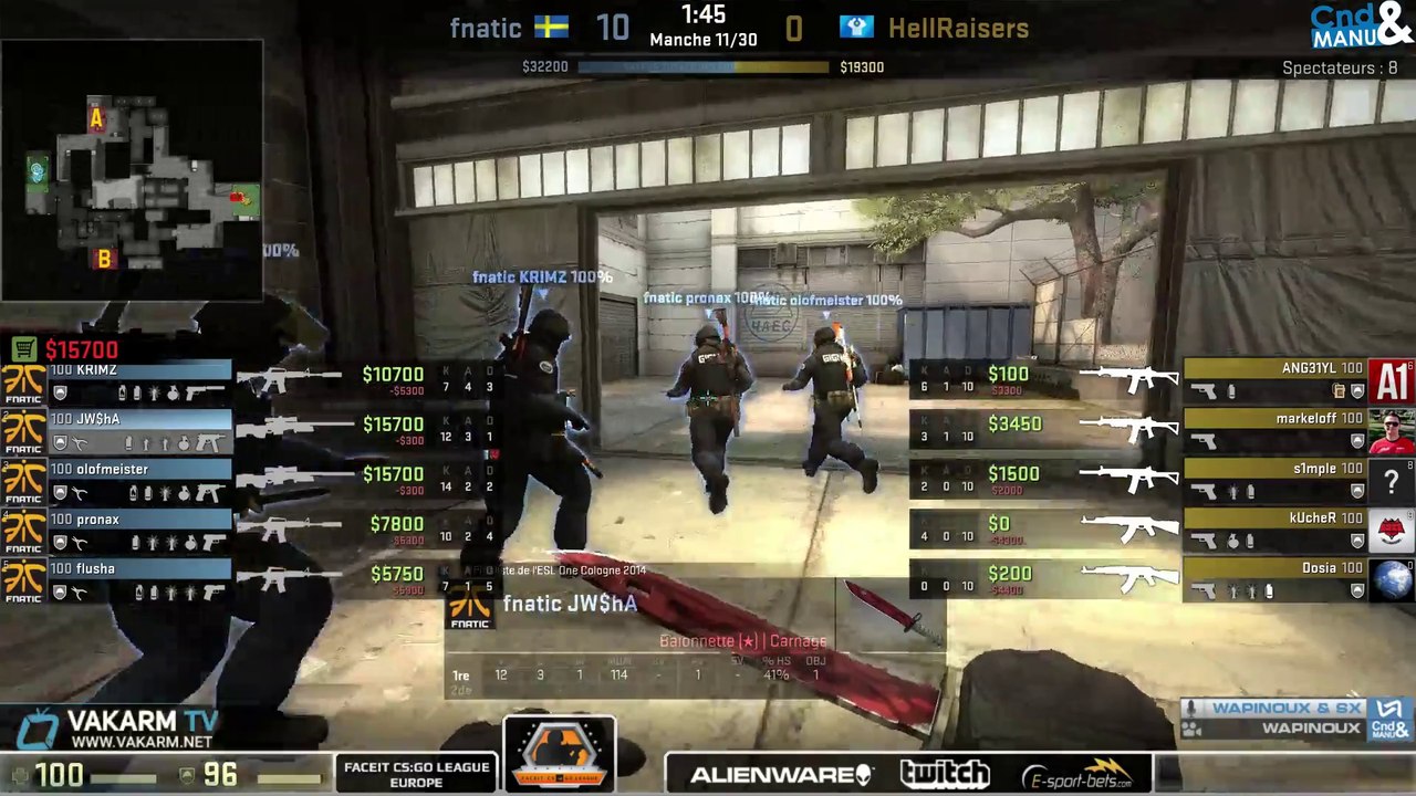 FaceIT - Fnatic vs Hellraisers - de_cache
