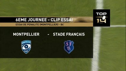 Montpellier-Stade Français: Essai de pénalité (MON) - J6 - Saison 2014/2015