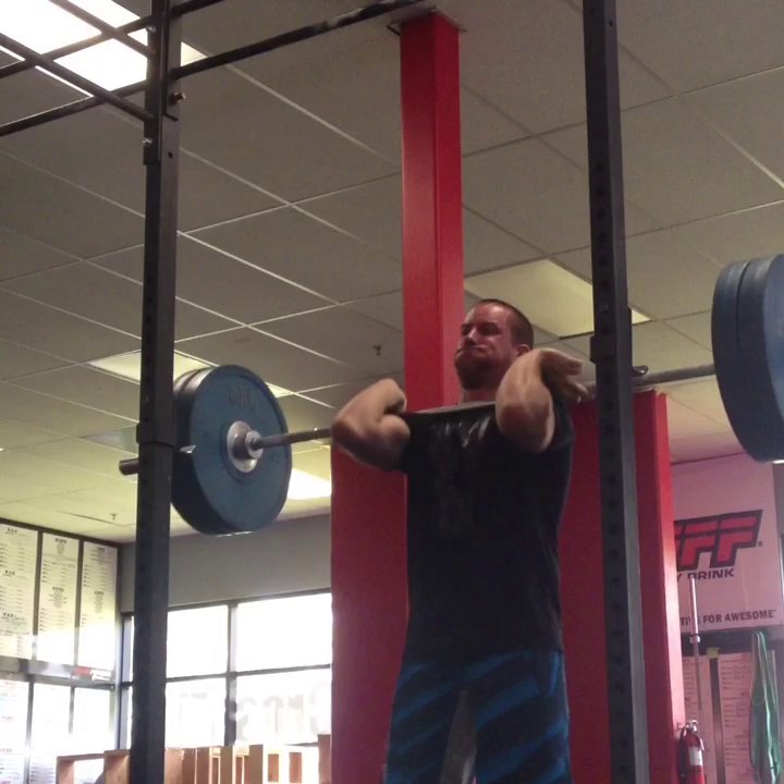 9/19- front squat, heavy 5. 225 lbs.