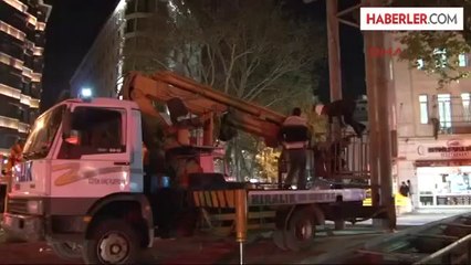 Çöken İnşaat İskelesini Kaldırma Çalışmaları Tamamlandı