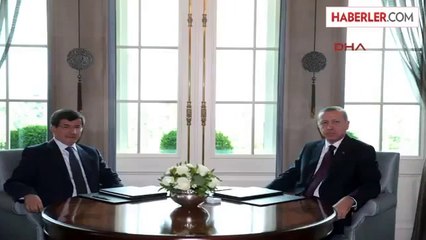 Cumhurbaşkanı Erdoğan Başbakan Davutoğlu'nu Köşk'te Kabul Etti