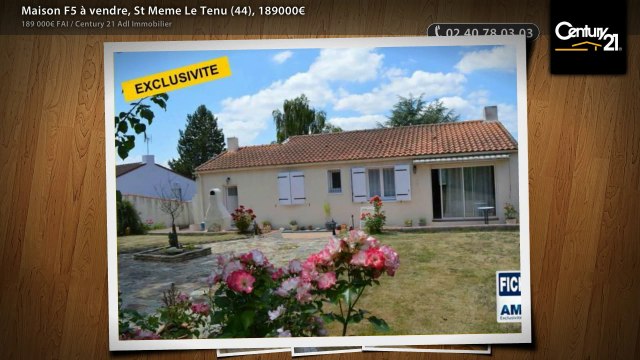 Maison F5 à vendre, St Meme Le Tenu (44), 189000€
