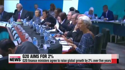 Descargar video: G20 finance ministers agree to raise global growth by 2%