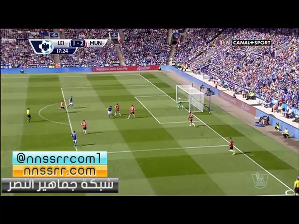 هدف تقليص النتيجة لصالح #ليستر_سيتي ضد #مانشيستر_يونايتد 1-2