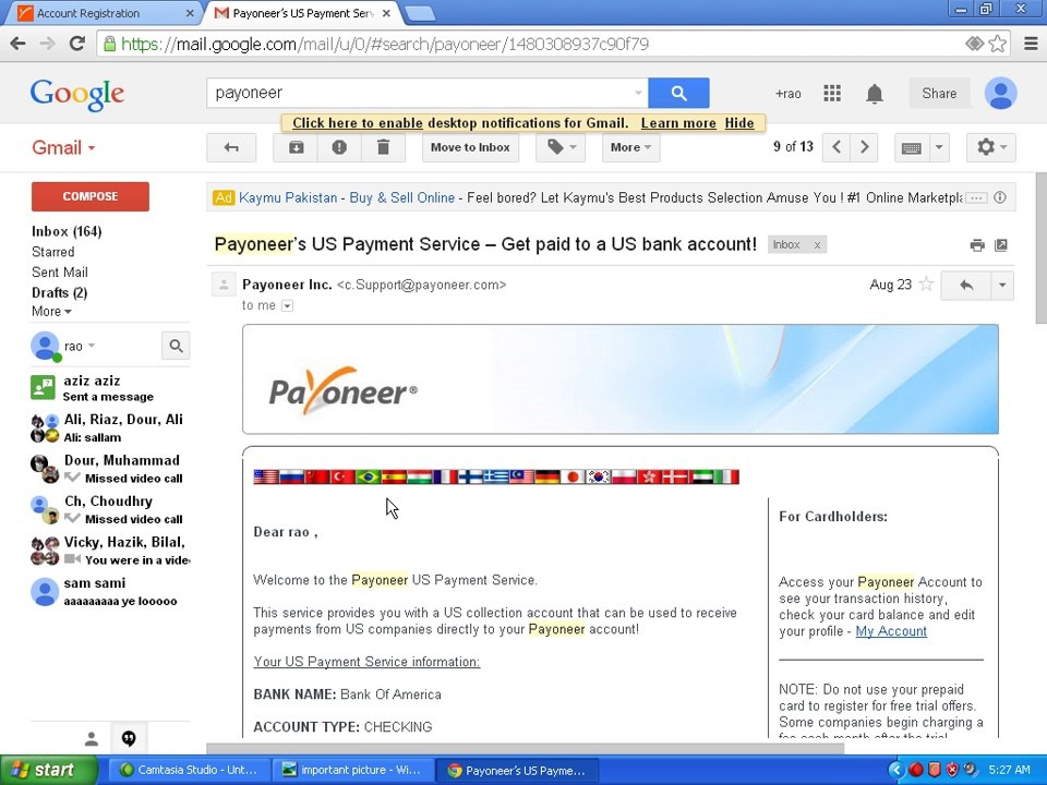 how to get payoneer master card in pakistan