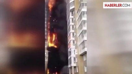 Sibirya'da 25 Katlı Bina Alev Alev Yandı