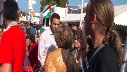 20140914-Fête Huma-Palestine : rencontre exceptionnelle sur le stand Oise-Aisne