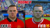 FIFA 15 vs FIFA 14 Spielergesichter - Real Madrid & Manchester United HD