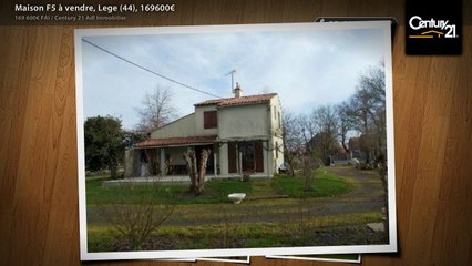 Maison F5 à vendre, Lege (44), 169600€