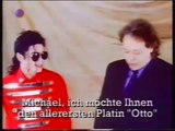 A shy Michael received the first ever Platinum Bravo Award for lifetime achievement in 1996