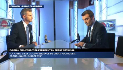 Florian Philippot, invité de Guillaume Durand avec LCI