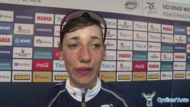 Mondiaux - Ponferrada 2014 : Greta Richioud après le chrono' Juniors