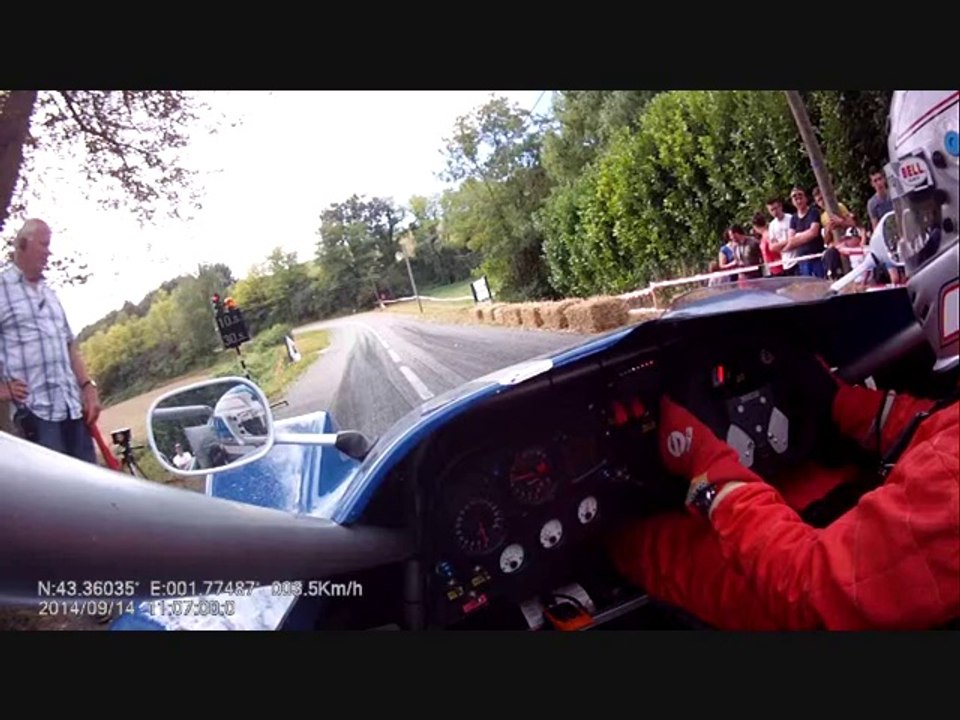 course de côte de lauragais 2014 (à 67 ans je me crois au manège!!!)