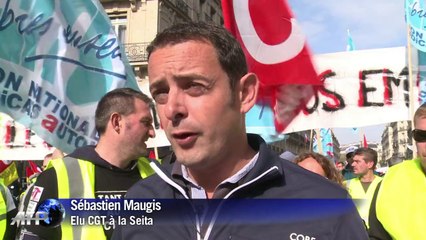 Manifestation de salariés de la Seita à Paris pour leur emploi