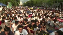Estudantes protestam pela democracia em Hong Kong