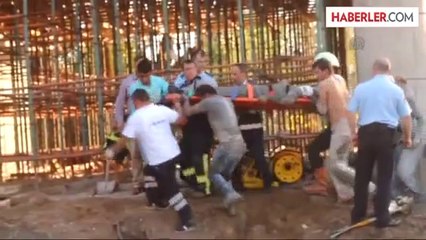 Köprü İnşaatında İskele Çöktü: 1 Yaralı