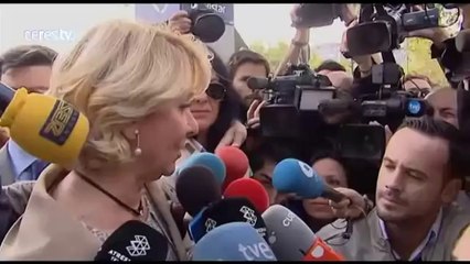Esperanza Aguirre se declara contenta de haber contado "por fin" el suceso de Gran Vía