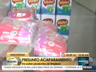 Incautan productos de limpieza en Anzoátegui