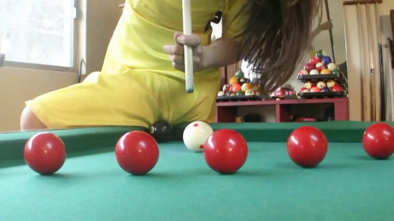 Seven trick shots with Mary Avina on Billiard Snooker Pool Table