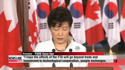 Korea, Canada sign FTA, establish strategic partnership