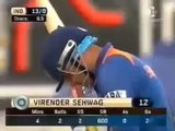 Virender Sehwag hattrick Sixes in 1st Over of a Match