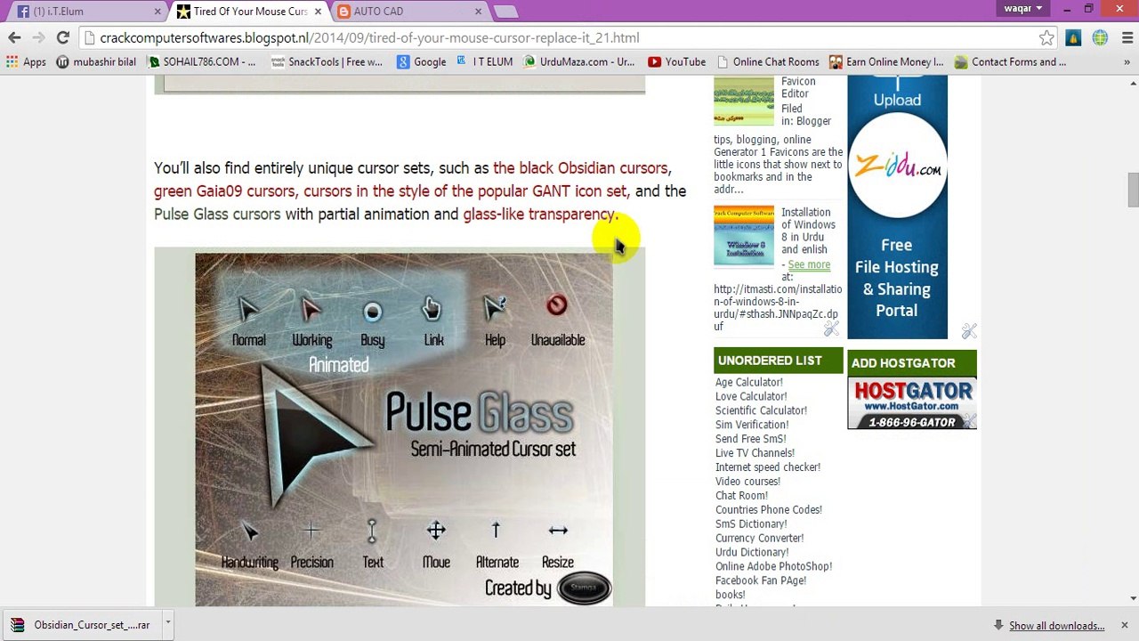 how to change cursor