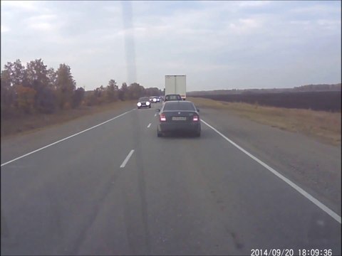 Face to face between truck and car : amazing accident in russia!