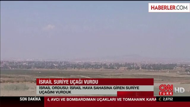İsrail, Suriye Uçağını Düşürdü