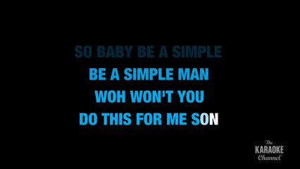Simple Man in the Style of _Shinedown_ karaoke video with lyrics (no lead vocal)