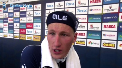 Mondiaux - Ponferrada 2014 : Corentin Ermenault après le chrono' Juniors