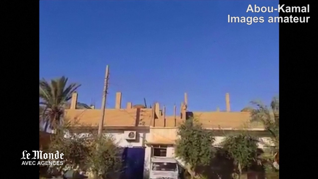 Premières images des bombardements américains en Syrie