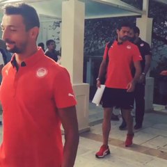 Ολυμπιακός αναχώρηση για το γήπεδο - Πάτρα