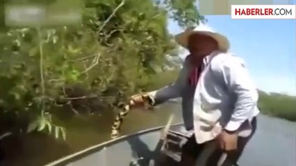 Dev Yılanı Evine Bakın Nasıl Götürmek İstedi