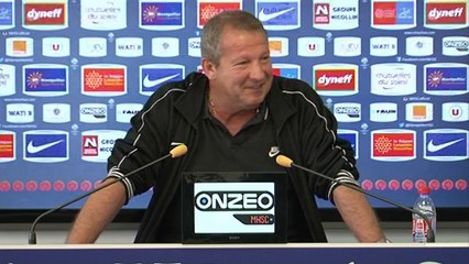 Rolland Courbis avant MHSC vs AS Monaco (7ème journée L1)