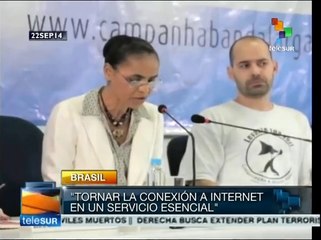 Brasil: propone candidata Marina Silva internet como servicio esencial