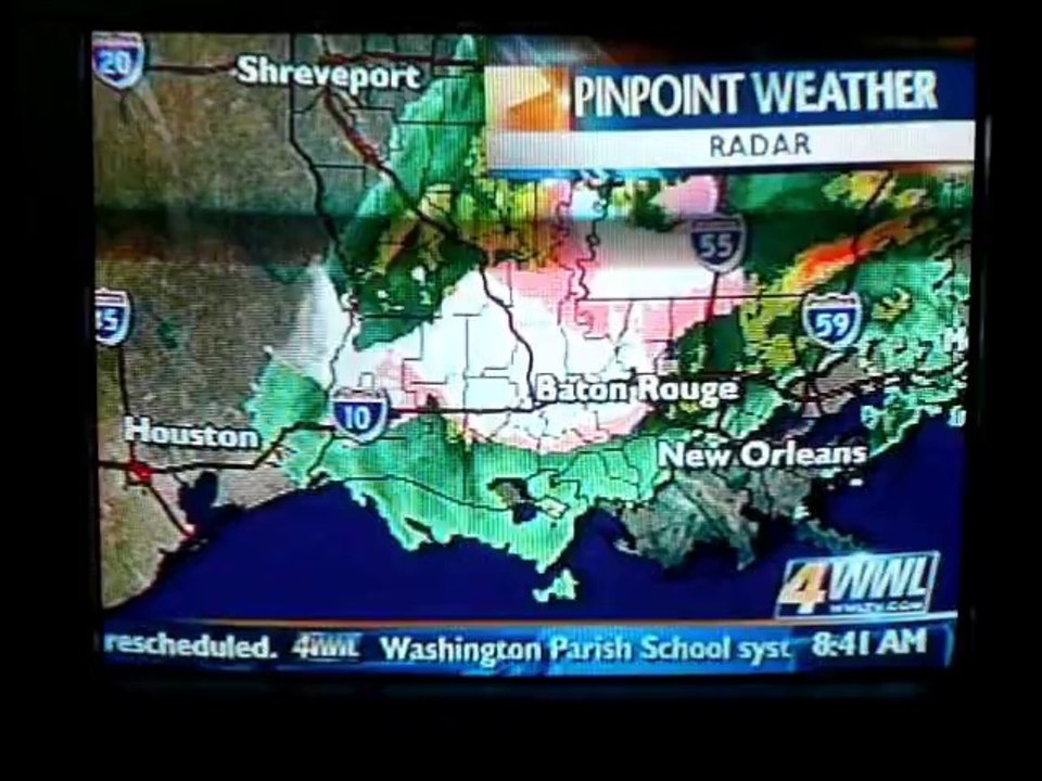 Snow In Chalmette, Louisiana (Dec. 2008)