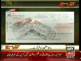 Rana Mashood recieving cheques for Corruption by Mubasher Lucman