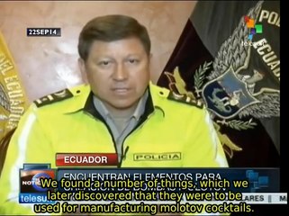 Ecuador: police find explosives at a school in central Quito