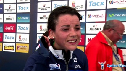 Mondiaux - Ponferrada 2014 : Audrey Cordon après le chrono'