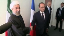 French and Iranian presidents meet at United Nations