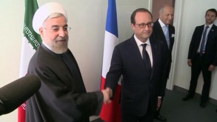 French and Iranian presidents meet at United Nations