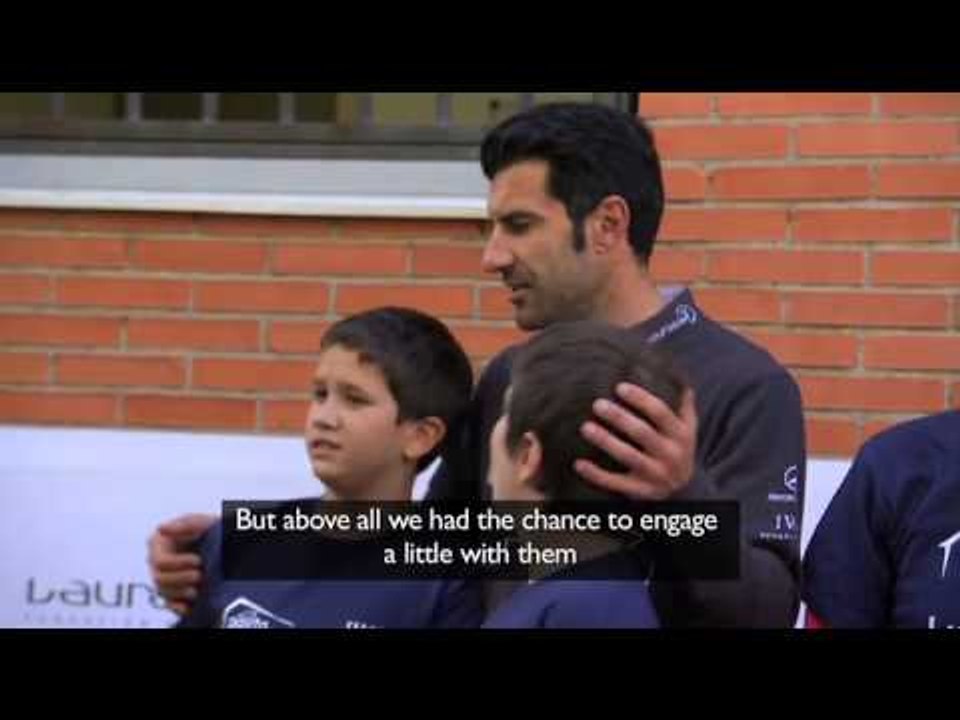 Luis Figo and Juan Mata Play Mini-Football With Autistic Children