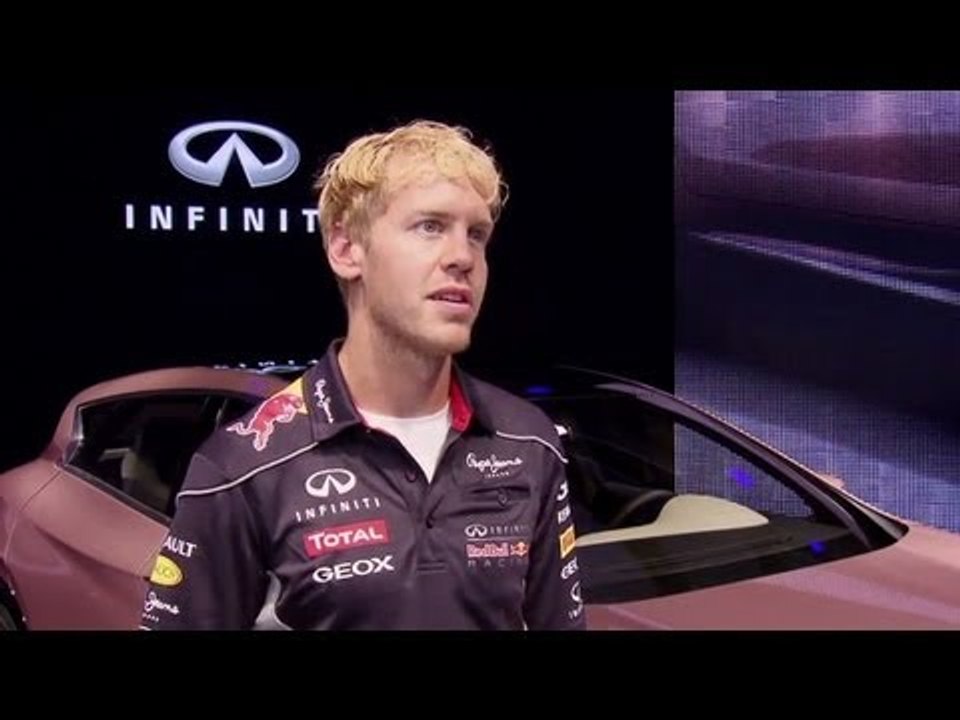 IAA 2013 Frankfurt Motorshow Sebastian Vettel presents the new Infiniti Q 30 concept car