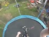 Extreme Trampoline Biking With A GoPro Helmet Cam